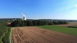 Isar Nuclear Power Plant In Lower Bavaria Near Landshut Stock Footage