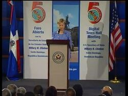 US Sec of State comments on Castro overture, visits school News Clip