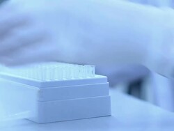 Scientist and bio lab experiment Stock Footage