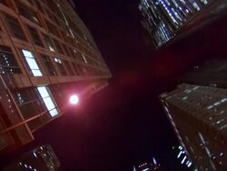 MS POV Chicago skyscrapers at night / Chicago, Illinois, United States Stock Footage