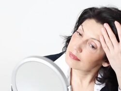 Looking at the mirror. Stock Footage