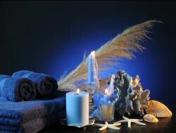 Bath & Spa time lapse photo of candles burning down Stock Footage