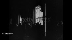 1934: SS MORRO CASTLE: HD: TU WS Pair of steam whistles, gang planks extended to ship, luggage conveyor, men lifting docking rope, WS People waving from ship to dock, WS Steamer passenger cruise ship in harbor w/ tugs, TD WS Deck bow, WS Ocean waves. Instructional Video