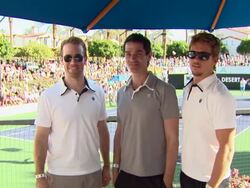James Van Der Beek, James Frain, Ryan Kwanten at the 7th Annual K-Swiss Desert Smash at Palm Springs CA. (Footage by WireImage Video/GettyImages) Stock Footage