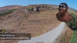 Palestine, Al-Ubaydiyya or Tel Ubeidiya, aerial view Stock Footage