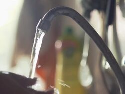Running Water Faucet Stock Footage