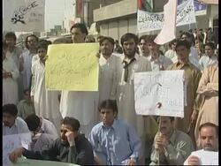 Demonstration against hunt for al Qaida fighters News Clip