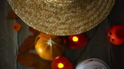 Halloween pumpkin head jack lantern Stock Footage