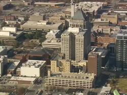 WS AERIAL ZI View of Greensboro / North Carolina, United States Stock Footage