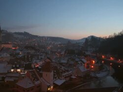 Old czech village, sunset Stock Footage
