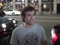 Matthew Ziff on winning a gold medal in the Olympi Stock Footage