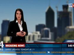 HD: Anchor Brings The Latest Business News Stock Footage