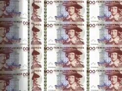 Sweden Kronor printing - animation Stock Footage