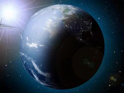 Airplane, day and night. Loop Stock Footage