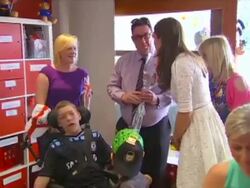 Duchess of Cambridge meets sick child in hospice News Clip