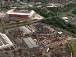 Aerials of Rotherham News Clip