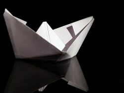 Paper boat Stock Footage