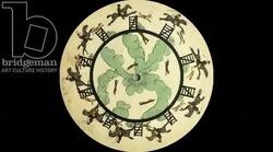 Animated 19th century phenakistoscope with mechanical machine Stock Footage