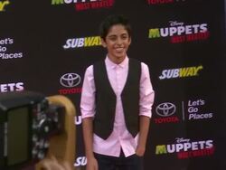 Karan Brar at Disney's "Muppets Most Wanted" Los Angeles Premiere Stock Footage
