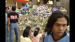 2002 Bali Bombings aftermath - prayers and floral tribute News Clip