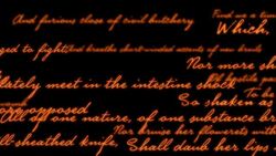 Shakespeare poetry background Stock Footage