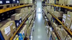 Warehouse with packages Stock Footage