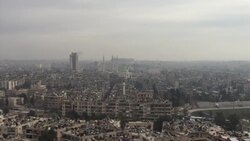 Plume of smoke over central Aleppo Instructional Video