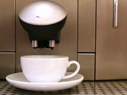 Timelapse HD: Hot Coffee Latte making Stock Footage