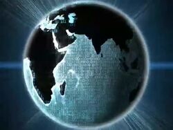 Binary Globe Background Stock Footage