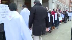 CLEAN : Protesters call for greater gay rights in Church of England News Clip