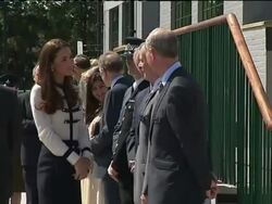 Catherine, Duchess of Cambridge Bletchley Park Arrival News Clip