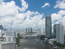 Bangkok skyline Stock Footage
