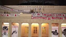 CLEAN : Performances cancelled as theater workers protest News Clip