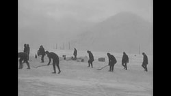 Airstrip prepared on ice for the 'Josephine Ford' to make a test run News Clip