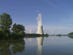 TS Isar Nuclear Power Plant Near Landshut in Bavaria Stock Footage