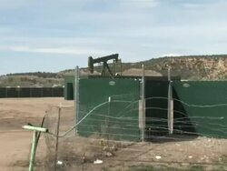 MS POV Shot of Oil and Gas extraction fileds / Durango, Colorado, United States Stock Footage