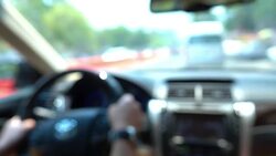 human driving car, 4k blur shot Stock Footage