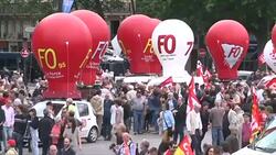CLEAN : Thousands march in latest French labour reform protest News Clip