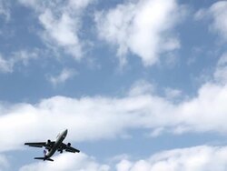 jet airplane flying overhead Stock Footage