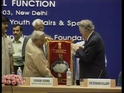 First man to summit Everest meets Indian PM, plus exhibit News Clip