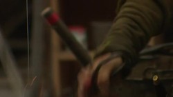 Anon Glass Blowers Making Glass in Workshop News Clip