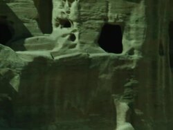 Petra archaeological site and amphitheatre, Jordan Stock Footage