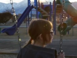 girl on swing Stock Footage