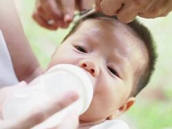 My baby give a haircut Stock Footage