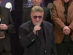 23rd Annual Rock and Roll Hall of Fame Induction Ceremony press room Stock Footage