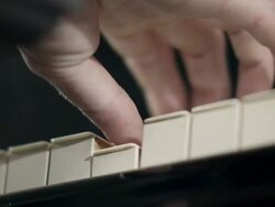 Pianist composing music Stock Footage