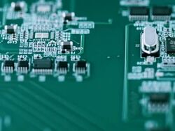 Circuit board close up Stock Footage