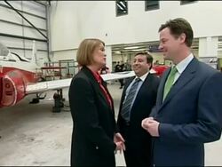 Nick Clegg visits Aviation students at Academy News Clip