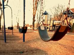 Empty Swings Stock Footage
