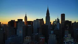 New York City Sunset Stock Footage